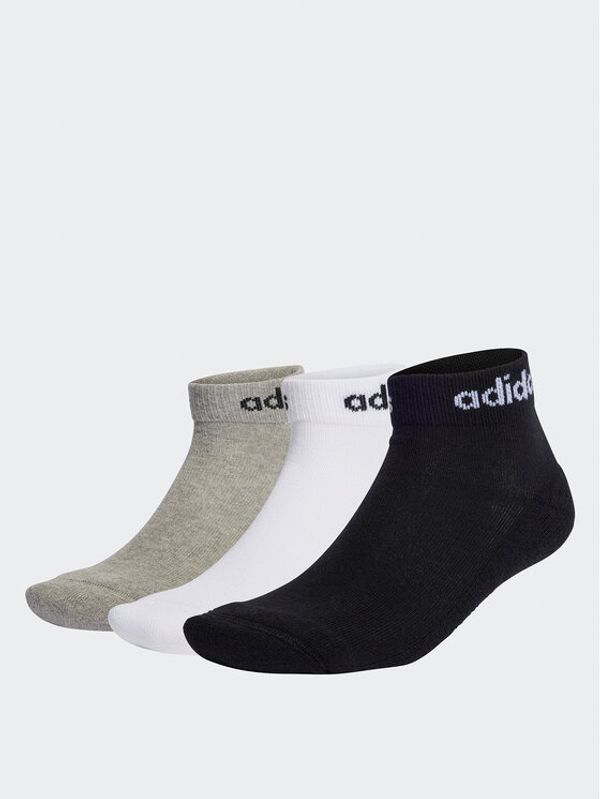 adidas adidas Чорапи къси унисекс Linear Ankle Socks Cushioned Socks 3 Pairs IC1304 Сив