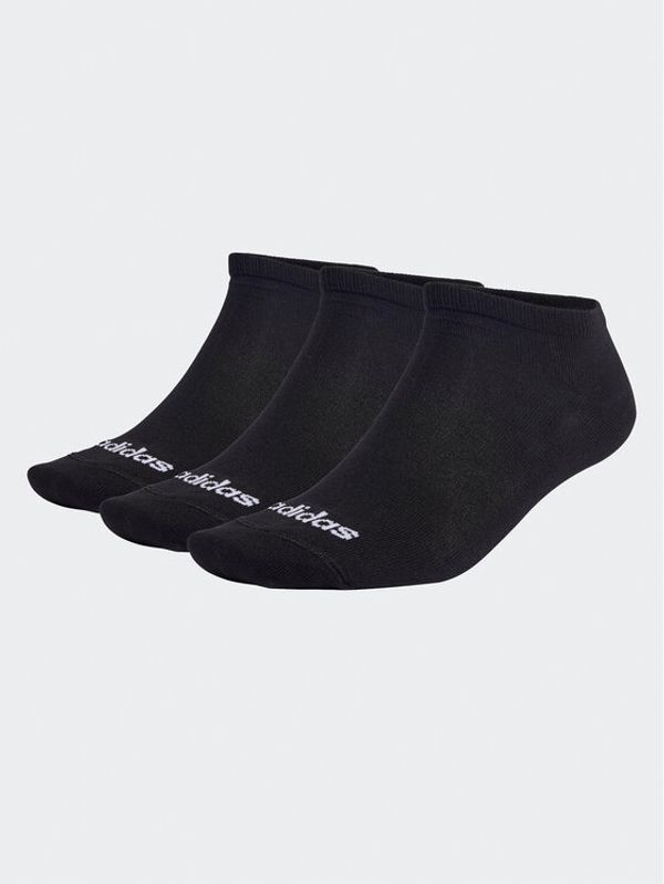 adidas adidas Чорапи терлик унисекс Thin Linear Low-Cut Socks 3 Pairs IC1299 Черен