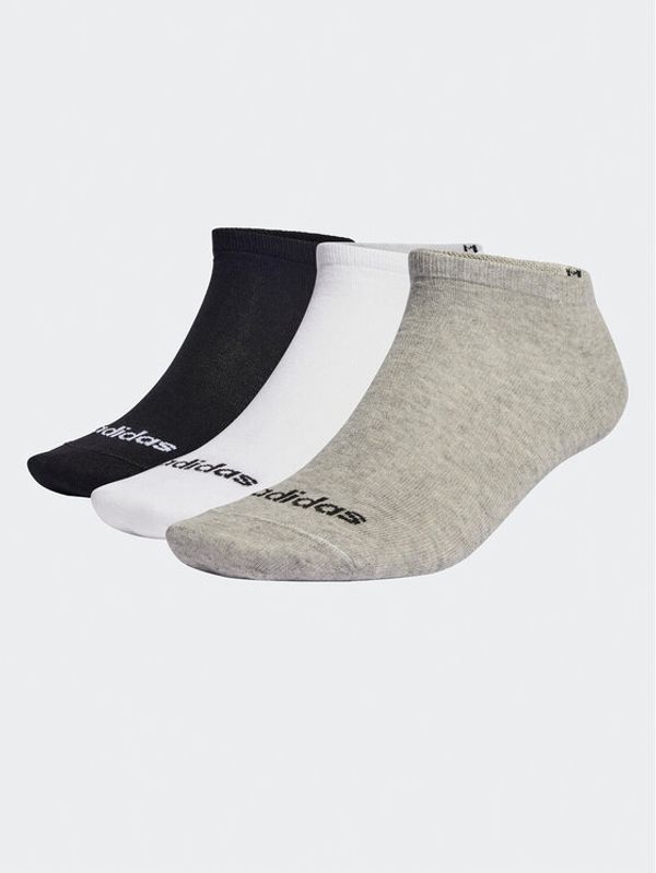 adidas adidas Чорапи терлик унисекс Thin Linear Low-Cut Socks 3 Pairs IC1300 Сив