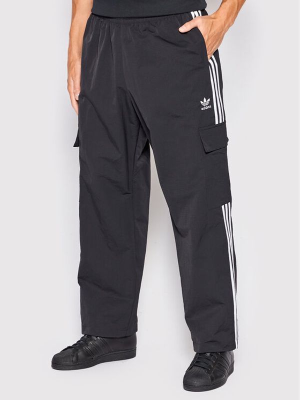 adidas adidas Долнище анцуг adicolor 3-Stripes Cargo HN6734 Черен Relaxed Fit