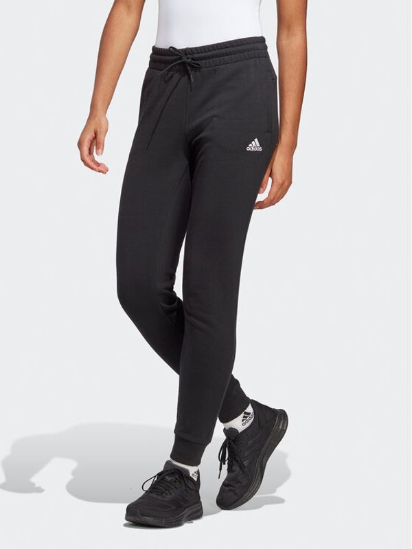 adidas adidas Долнище анцуг Essentials Linear French Terry Cuffed Joggers IC6868 Черен Slim Fit