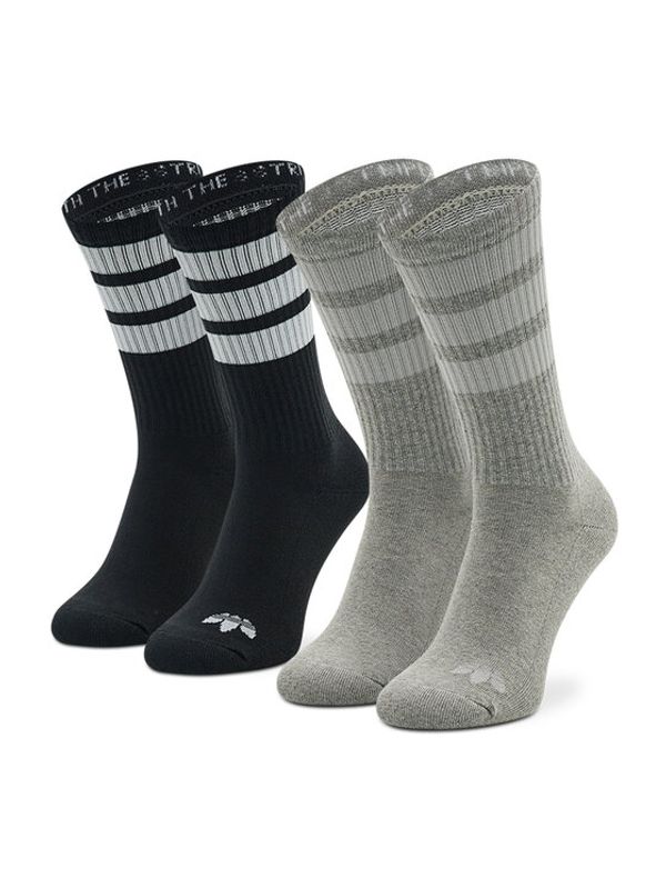 adidas adidas Дълги чорапи unisex 3 Str Crew Sock HM1806 Сив