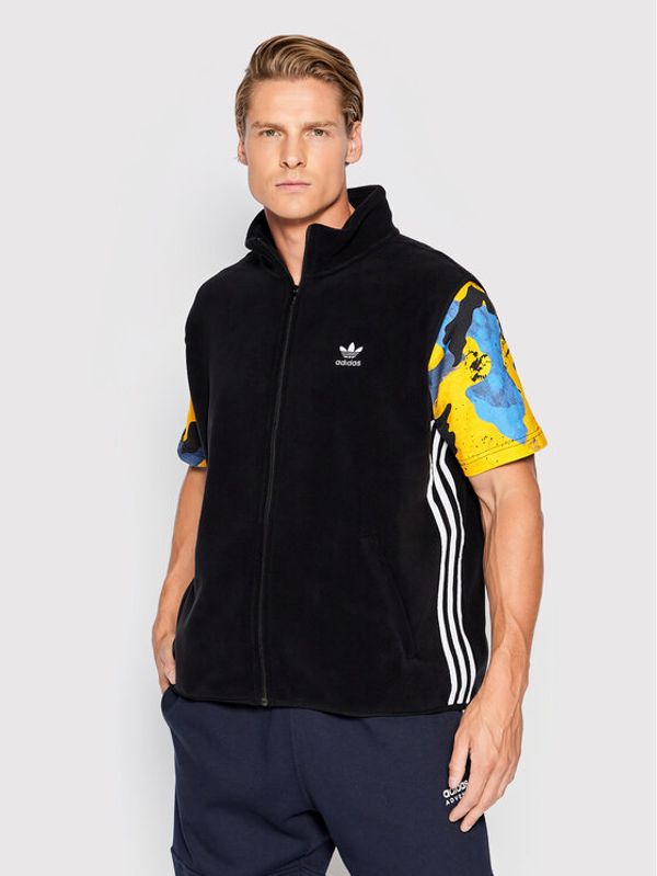 adidas adidas Елек adicolor 3 Stripes HK7392 Черен Relaxed Fit