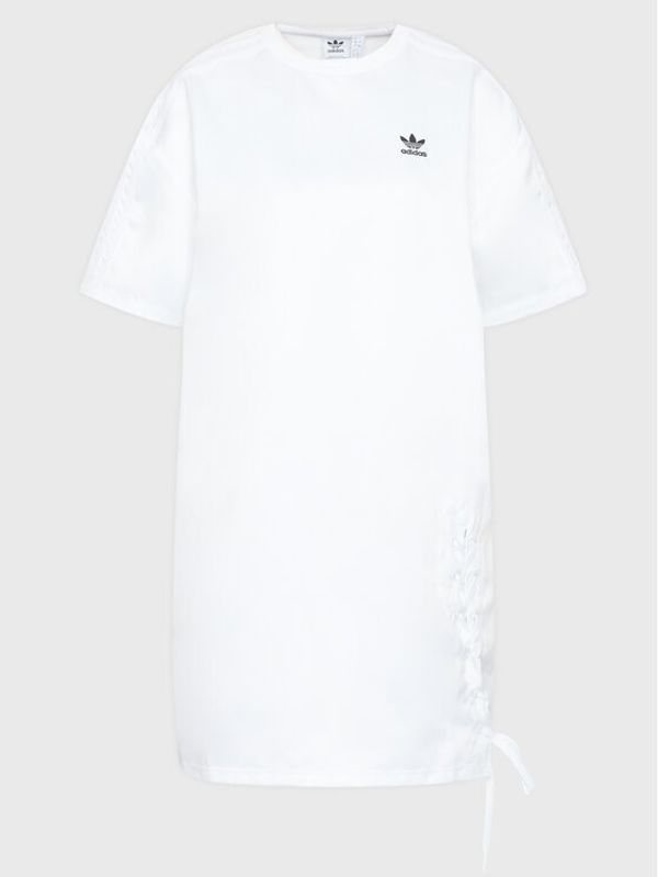 adidas adidas Ежедневна рокля Always Original Laced HK5080 Бял Relaxed Fit