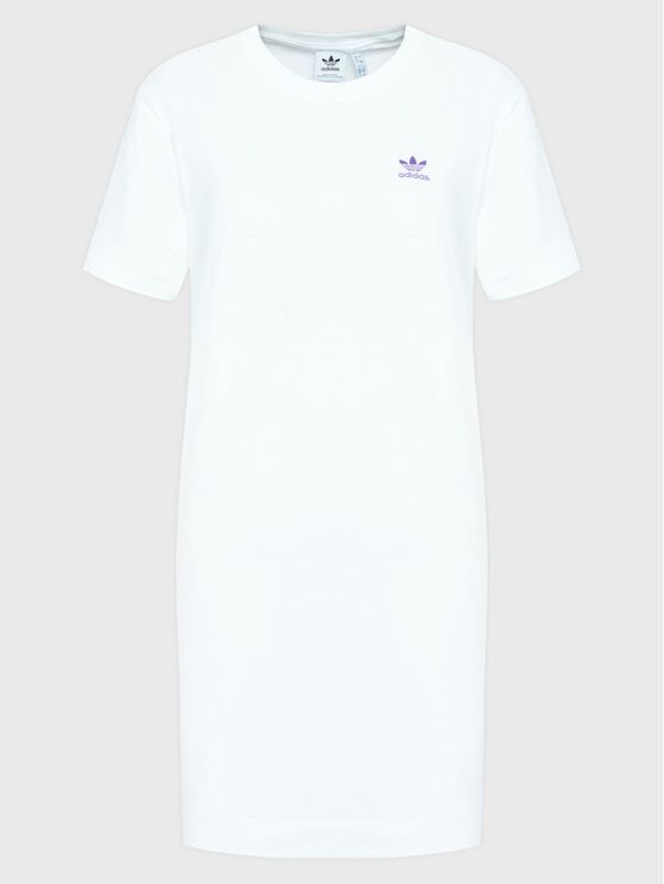 adidas adidas Ежедневна рокля HL6613 Бял Relaxed Fit