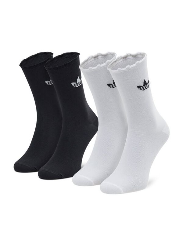 adidas adidas Комплект 2 чифта дълги чорапи мъжки Ruffle Crw 2Pp HC9532 Черен