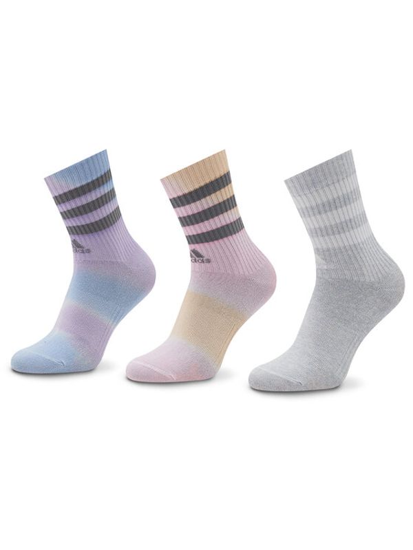 adidas adidas Комплект 3 чифта дълги чорапи мъжки 3S C Crw Dye 3P HT3464 Цветен
