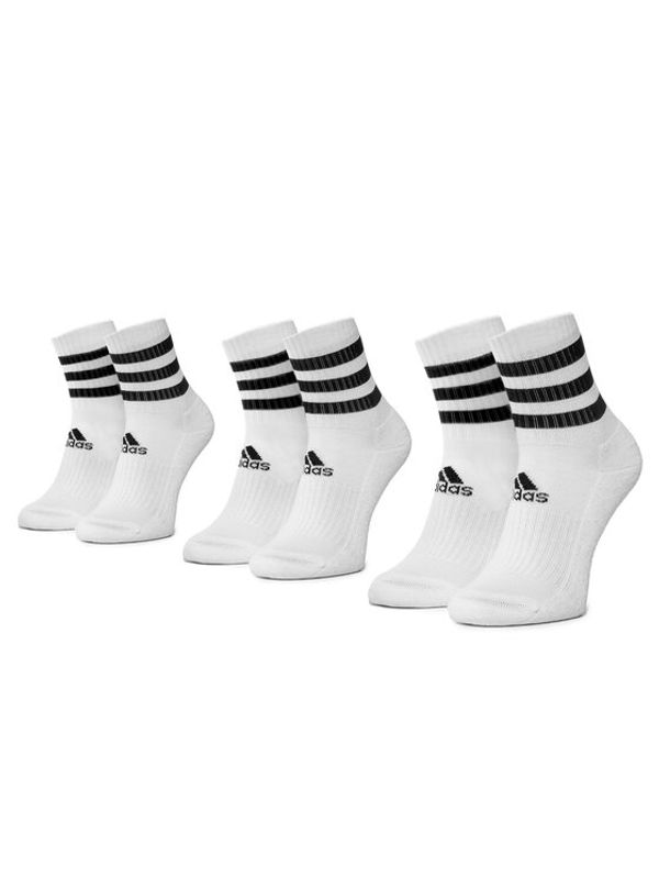 adidas adidas Комплект 3 чифта дълги чорапи мъжки 3S Csh Crw3p DZ9346 Бял