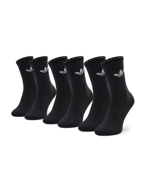 adidas adidas Комплект 3 чифта дълги чорапи мъжки Cushioned Trefoil HC9547 Черен
