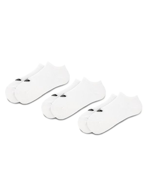 adidas adidas Комплект 3 чифта къси чорапи унисекс Trefoil Liner S20273 Бял