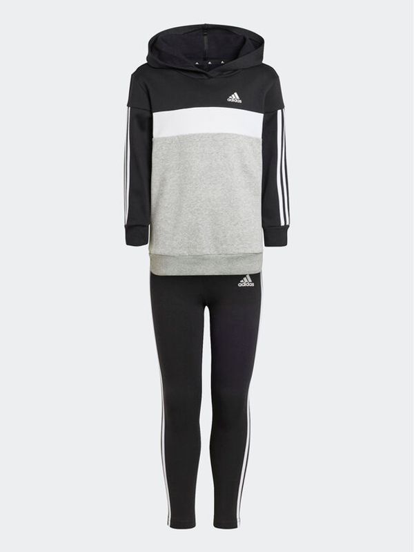 adidas adidas Комплект суитшърт и клин Tiberio 3-Stripes Colorblock Fleece IJ6327 Черен Slim Fit