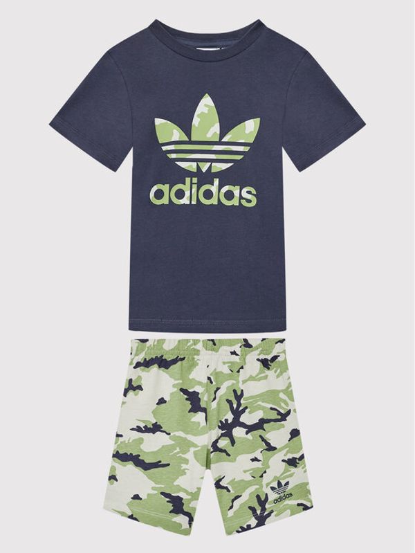 adidas adidas Комплект тишърт и панталонки Camo HE6928 Тъмносин Regular Fit