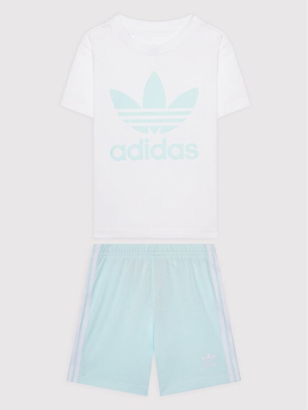 adidas adidas Комплект тишърт и панталонки Trefoil HS8868 Бял Regular Fit