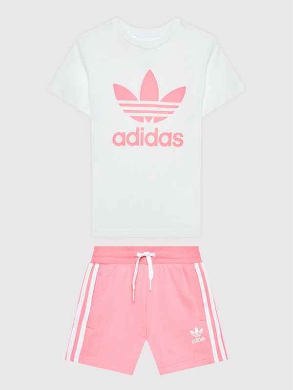 adidas adidas Комплект тишърт и спортни шорти adicolor HK2969 Бял Regular Fit