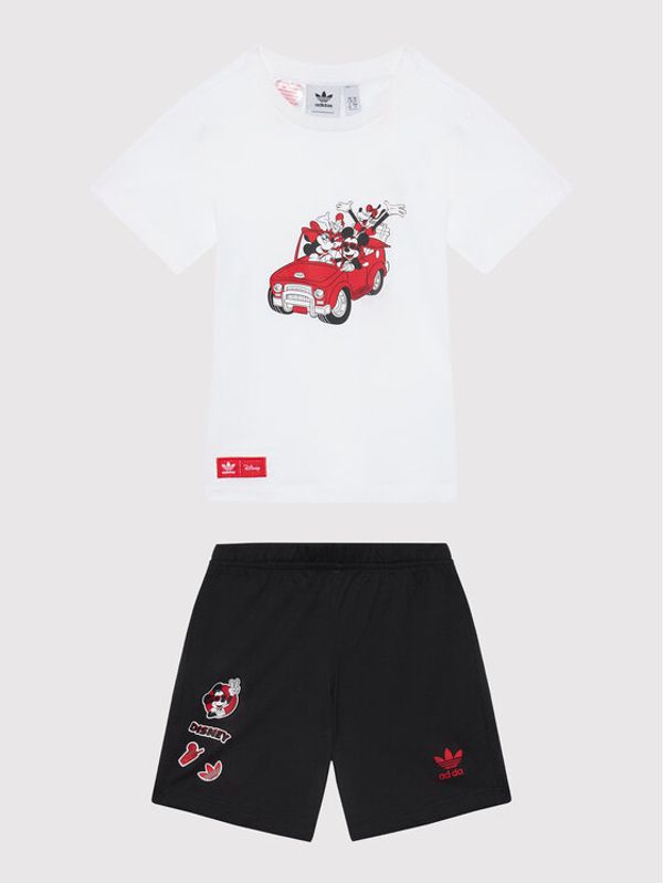 adidas adidas Комплект тишърт и спортни шорти Disney Mickey and Friends HF7538 Бял Regular Fit