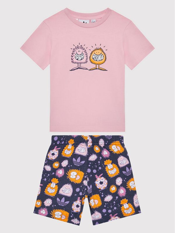 adidas adidas Комплект тишърт и спортни шорти KEVIN LYONS HC1985 Розов Regular Fit