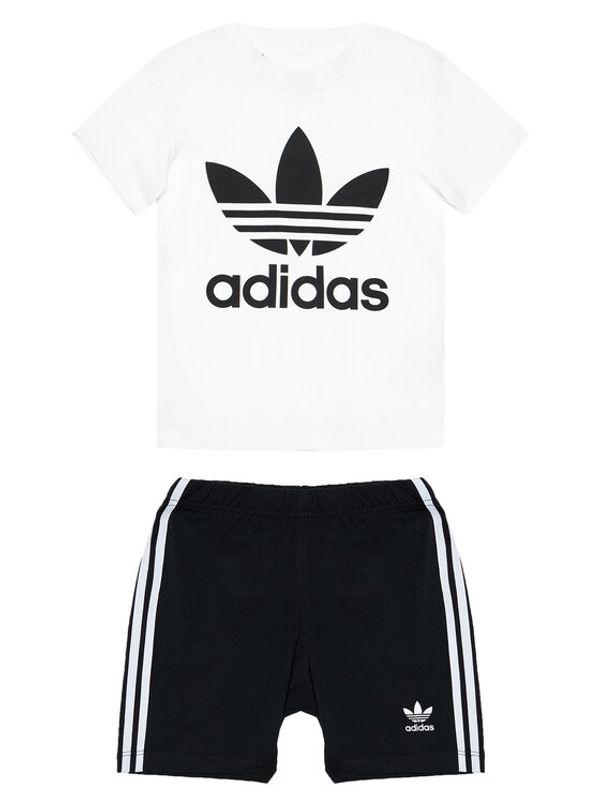 adidas adidas Комплект тишърт и спортни шорти Trefoil FI8318 Черен Regular Fit