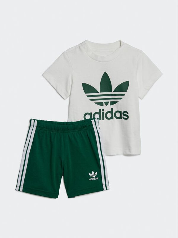 adidas adidas Комплект тишърт и спортни шорти Trefoil Shorts Tee Set IB8643 Зелен Regular Fit
