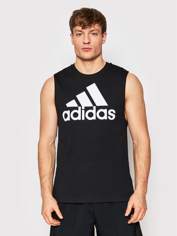 adidas adidas Мъжки топ Essentials Big Logo GR9599 Черен Regular Fit