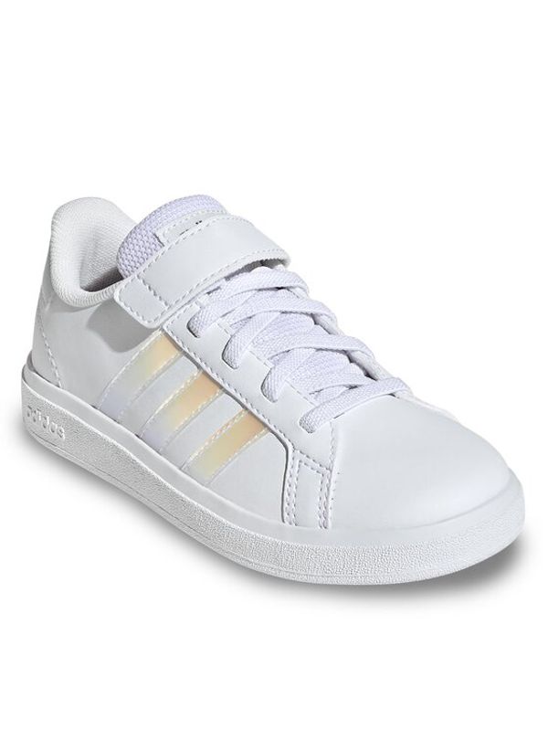 adidas adidas Обувки Grand Court Lifestyle Court Elastic Lace and Top Strap Shoes GY2327 Бял