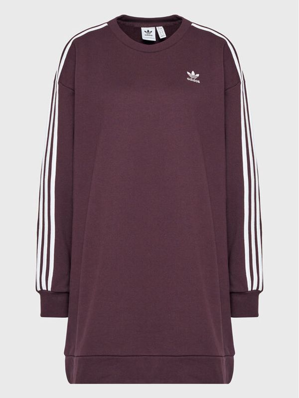 adidas adidas Плетена рокля adicolor HM4689 Бордо Relaxed Fit