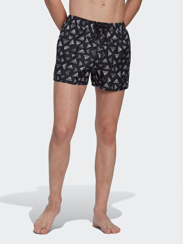 adidas adidas Плувни шорти Logo Print CLX Swim Shorts Very Short Length HT4345 Черен Regular Fit