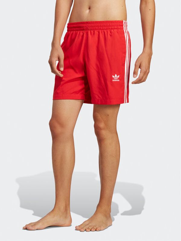 adidas adidas Плувни шорти Originals Adicolor 3-Stripes Swim Shorts H44768 Червен Regular Fit