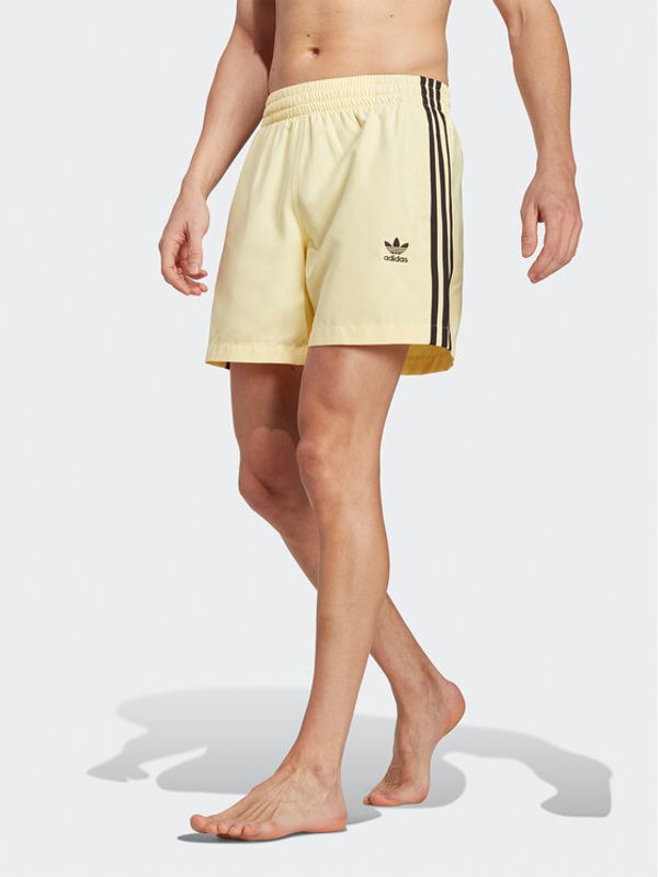 adidas adidas Плувни шорти Originals Adicolor 3-Stripes Swim Shorts HT4410 Жълт Regular Fit