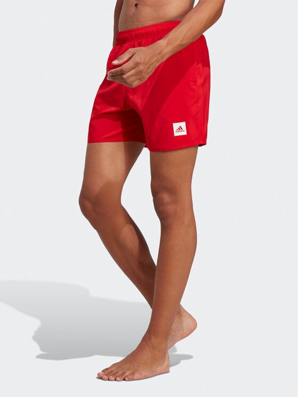 adidas adidas Плувни шорти Short Length Solid Swim Shorts HT2160 Червен Regular Fit