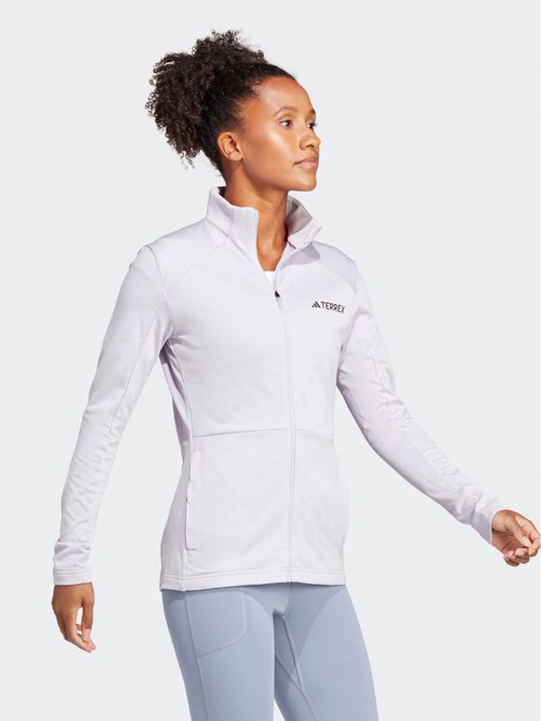 adidas adidas Полар Terrex Multi Full-Zip Fleece Jacket HN5461 Виолетов Slim Fit