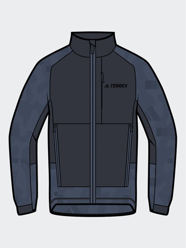 adidas adidas Полар Terrex Tech Flooce Hiking Fleece HH9227 Син Regular Fit