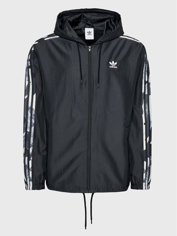 adidas adidas Преходно яке Camo Series HK5139 Черен Relaxed Fit