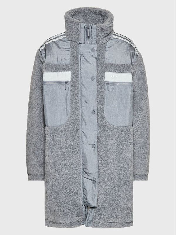 adidas adidas Преходно яке Sherpa HK5256 Сив Regular Fit