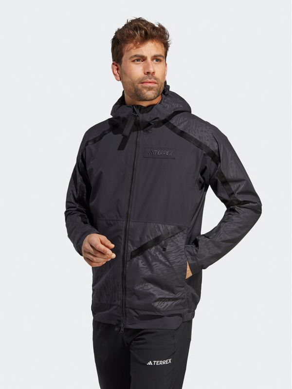 adidas adidas Преходно яке Terrex Utilitas RAIN.RDY 2.5-Layer Rain Jacket HN2928 Черен Regular Fit
