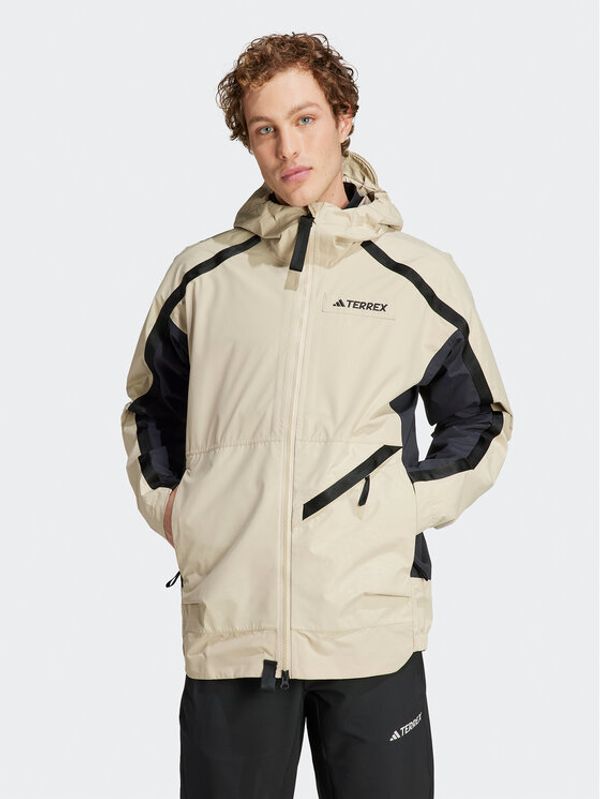 adidas adidas Преходно яке Terrex Utilitas RAIN.RDY 2.5-Layer Rain Jacket HN2930 Бежов Regular Fit