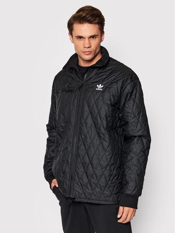 adidas adidas Пухено яке adicolor Classics Quilted H11430 Черен Relaxed Fit