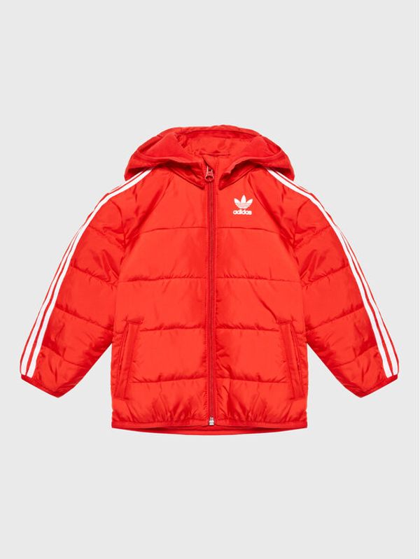adidas adidas Пухено яке adicolor HK7452 Червен Regular Fit