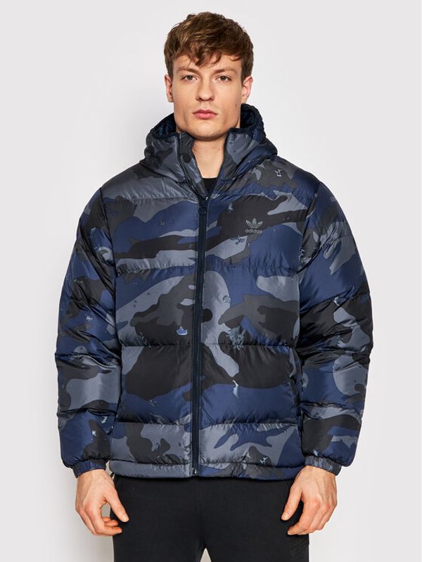 adidas adidas Пухено яке Camo H13566 Зелен Regular Fit