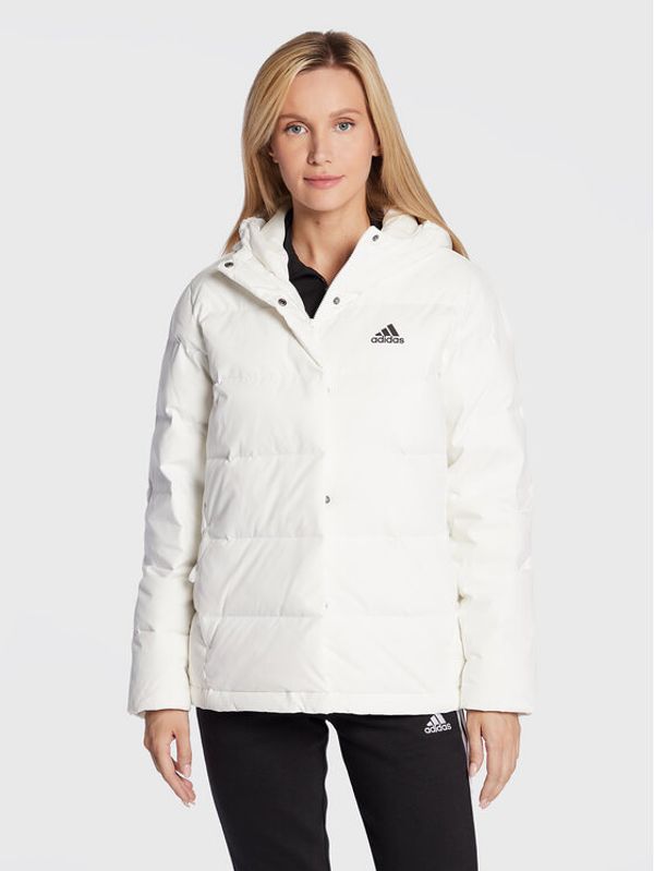 adidas adidas Пухено яке Helionic HG4887 Бял Regular Fit