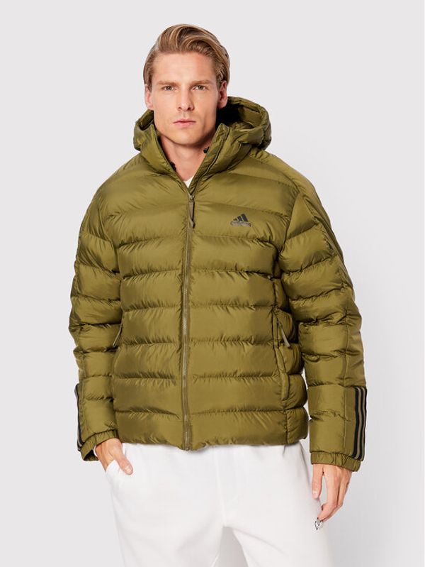 adidas adidas Пухено яке Itavic 3-Stripes Midweight GT1677 Зелен Regular Fit