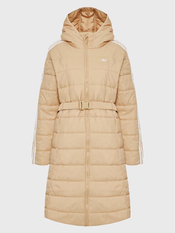 adidas adidas Пухено яке Premium HK5252 Бежов Slim Fit