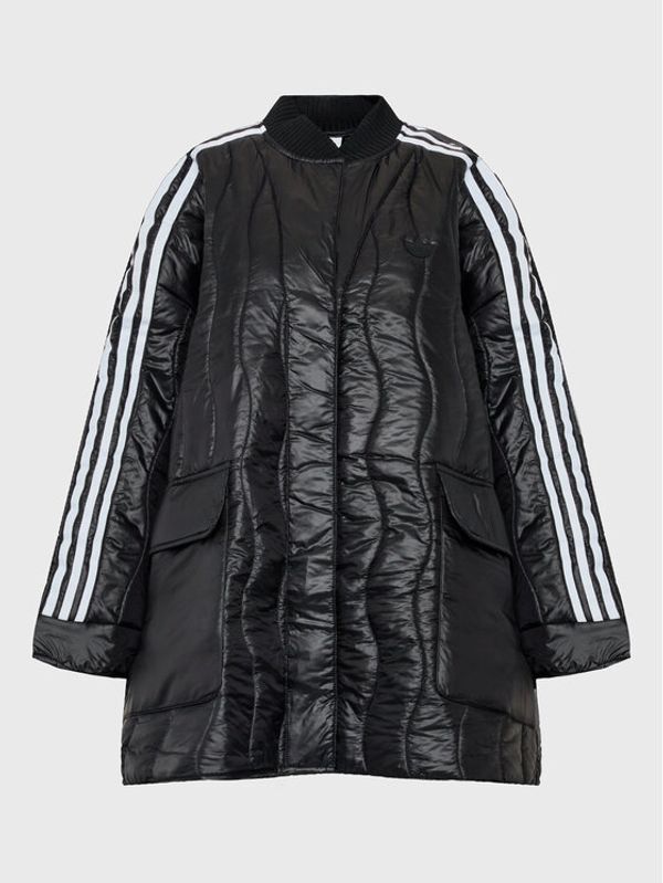 adidas adidas Пухено яке Premium Quilted HK5239 Черен Loose Leg