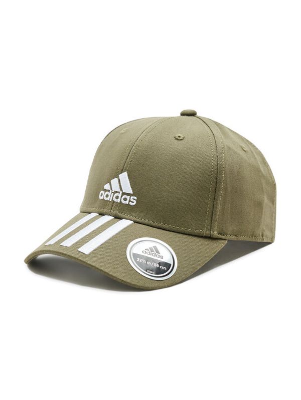 adidas adidas Шапка с козирка BASEBALL 3-STRIPES TWILL CAP IC4366 Зелен