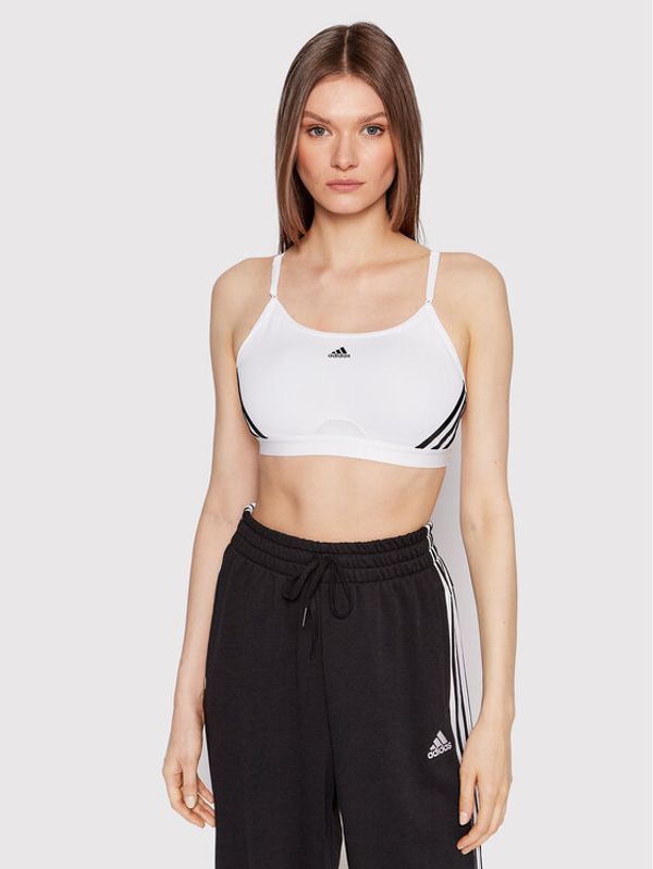 adidas adidas Спортен сутиен Aeroreact 3-Stripes HC7869 Бял
