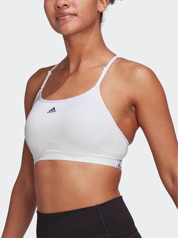 adidas adidas Спортен сутиен Aeroreact Training Light-Support Bra HC5421 Бял