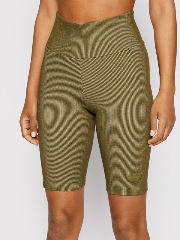 adidas adidas Спортни шорти 2 Colored Rib HF2105 Зелен Slim Fit