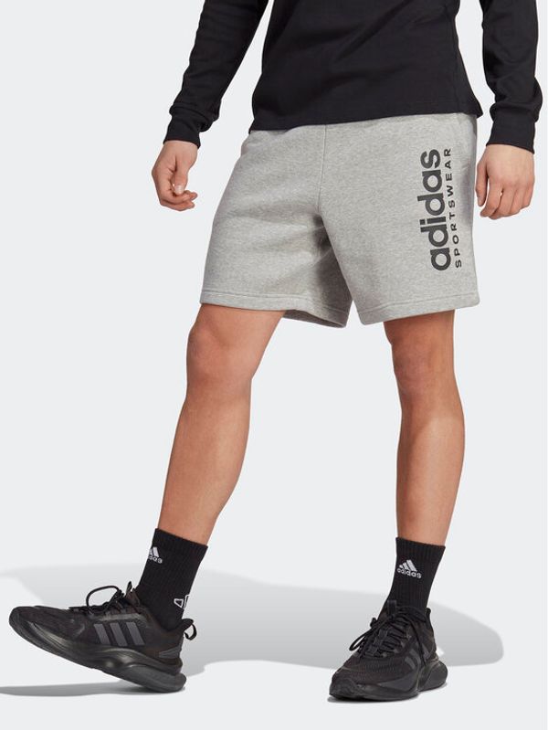 adidas adidas Спортни шорти All SZN Fleece Graphic Shorts IC9796 Сив Regular Fit
