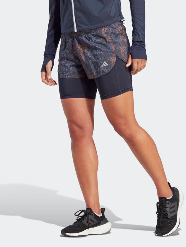 adidas adidas Спортни шорти Run Fast 2-in-1 Shorts HS8612 Черен Slim Fit