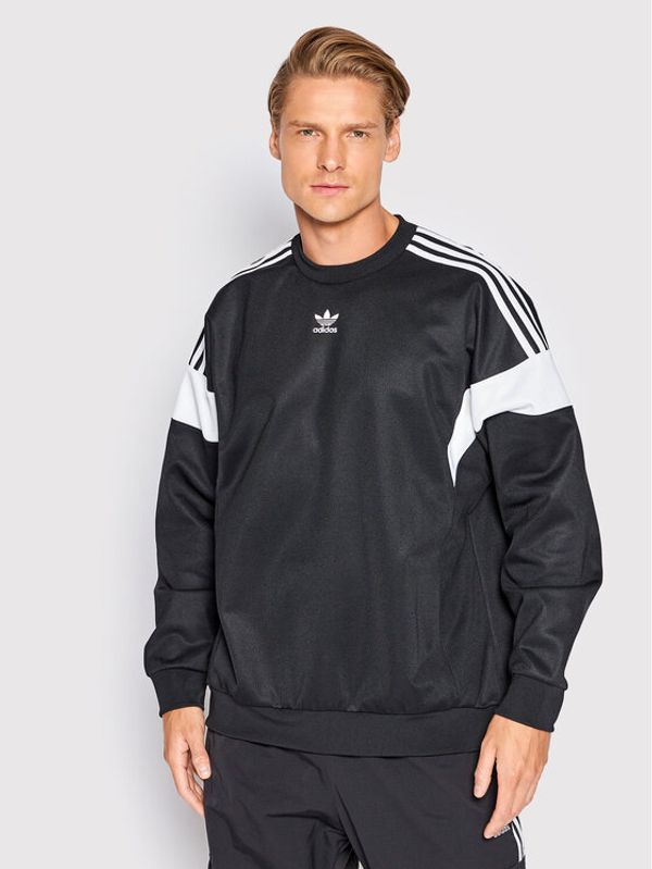 adidas adidas Суитшърт adicolor Classic Cut Line Crew HN6117 Черен Relaxed Fit