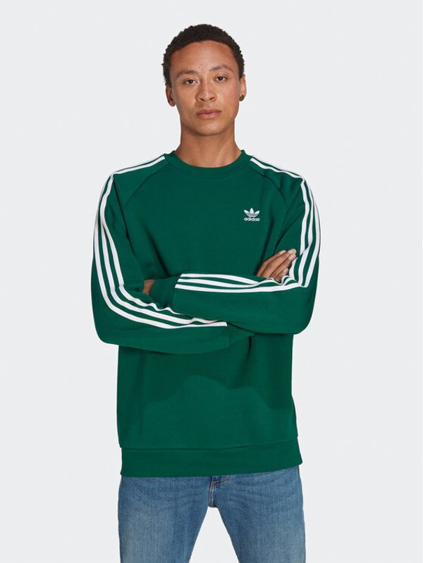 adidas adidas Суитшърт Adicolor Classics 3-Stripes Crew Sweatshirt IA4863 Зелен Regular Fit